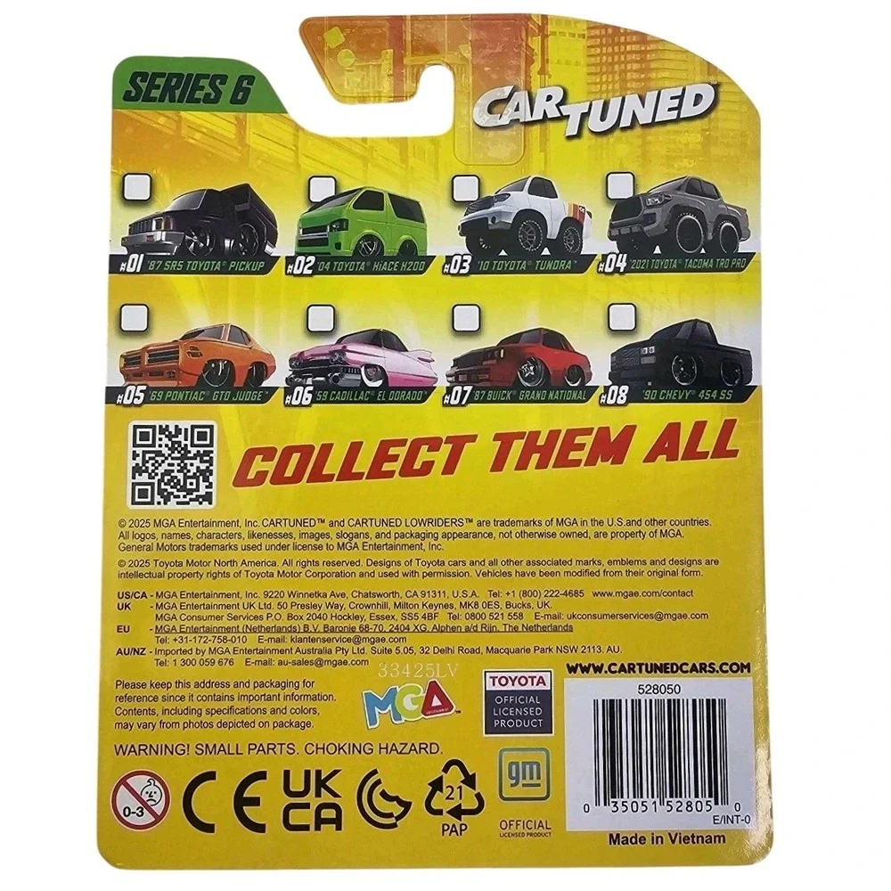 MGA Cartuned Series 6 90 Chevy‎ 454 SS Black Diecast Muscle Car Truck 08 New